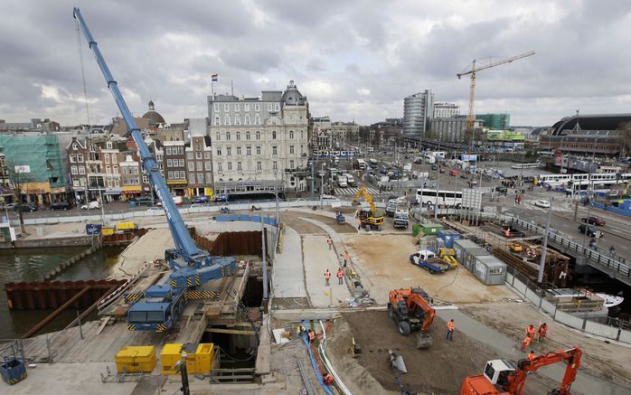 AMSTERDAM - De gemeente Amsterdam reserveert hotels voor het geval omwonenden weer last hebben van de aanleg van de Noord-Zuidlijn. Foto ANP