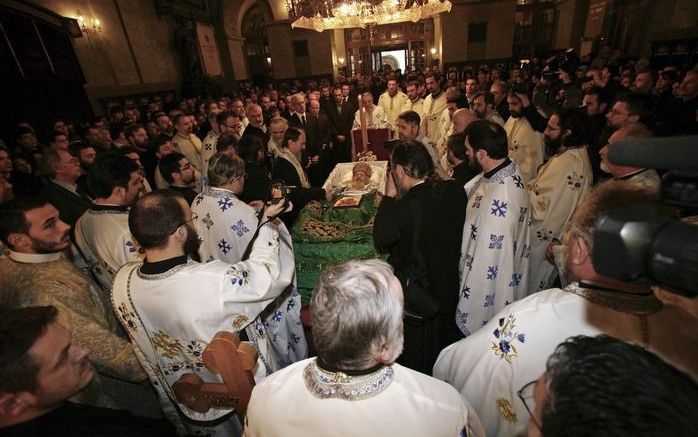 Patriarch Pavle, het hoofd van de Servisch–Orthodoxe Kerk, is zondagochtend op 95–jarige leeftijd overleden. Foto EPA