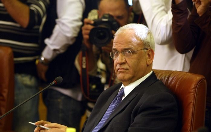 De Palestijnse hoofdonderhandelaar Saeb Erekat. Foto EPA