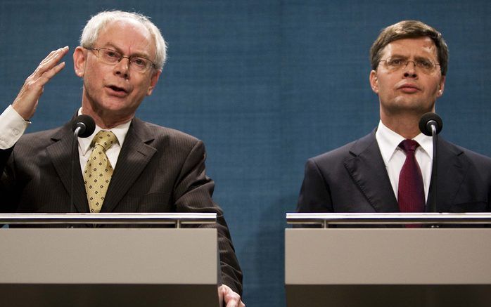 Van Rompuy en Balkenende. - Foto EPA