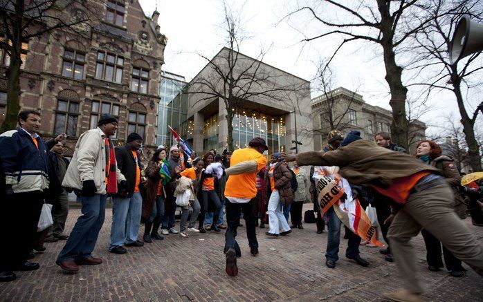 DEN HAAG – Alle elf demonstraties in Den Haag zijn donderdag zonder problemen verlopen. Volgens een politiewoordvoerder is alles „gladjes” gegaan. Foto ANP