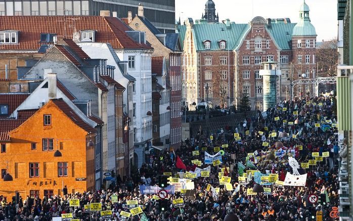 Straatbeeld tijdens klimaattop in Denemarken. - Foto EPA