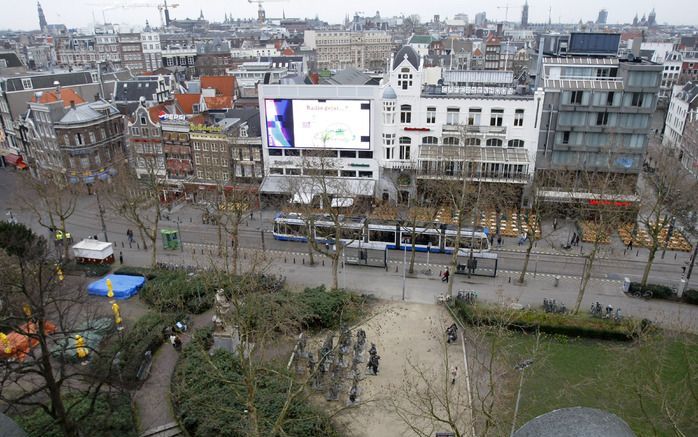 Rembrandtplein in de oude situatie. Foto ANP