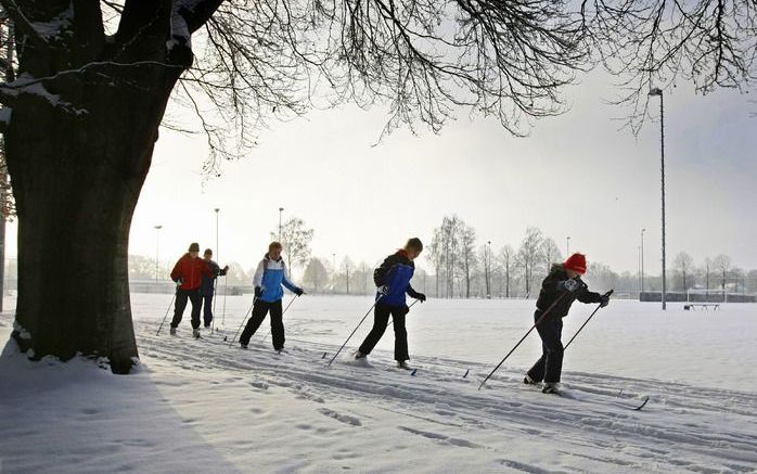 Langlaufers op de Sallandse heuvelrug. Foto ANP