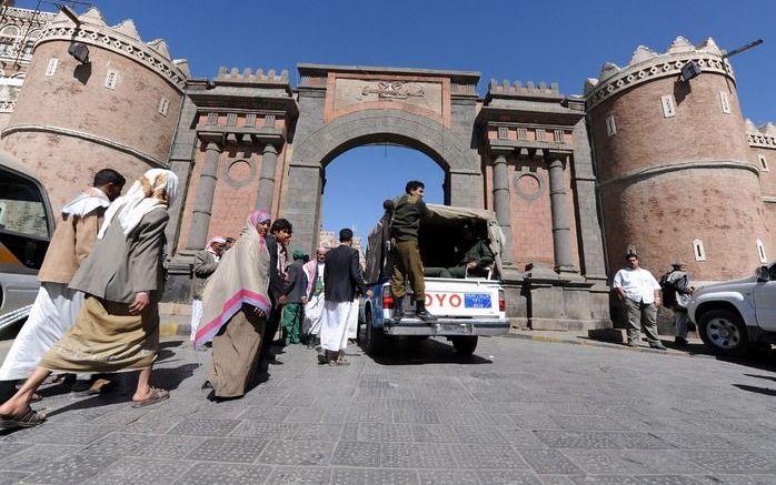 Soldaten in de straten van Sana'a, Jemen. Foto EPA