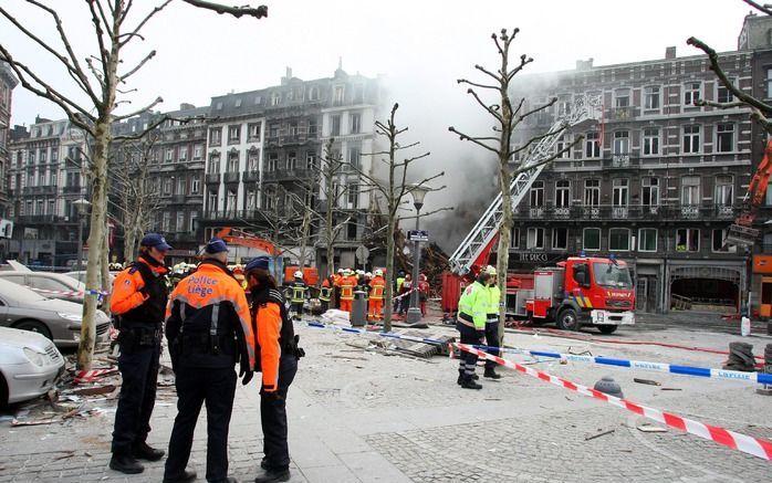 Ravage na het instorten van een flatgebouw. Foto EPA.