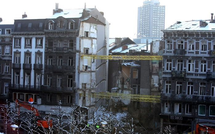 De ravage na de explosie in Luik. Foto EPA.