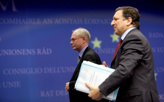 BRUSSEL – EU–president Herman Van Rompuy wil maandelijks een top van EU–leiders organiseren. Hij zei dat donderdagmiddag na afloop van een informele EU–top in Brussel. Foto EPA