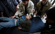 Saoedi-Arabië heeft tientallen gewonde Palestijnse kinderen in ziekenhuizen opgenomen. Foto EPA
