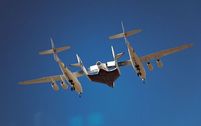 De VSS Enterprise maakt een testvlucht. Foto EPA.