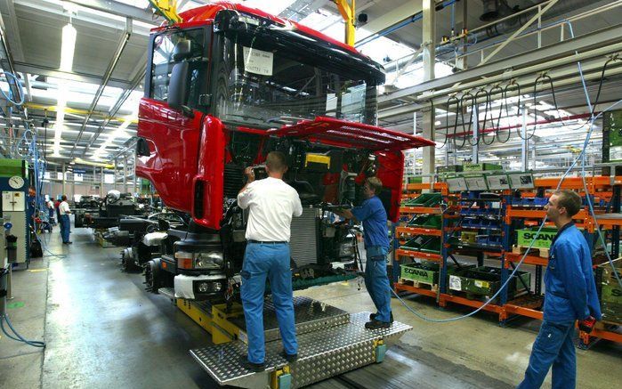 Scania wil zijn productiecapaciteit uitbreiden tot 100.000 eind volgend jaar. Foto ANP