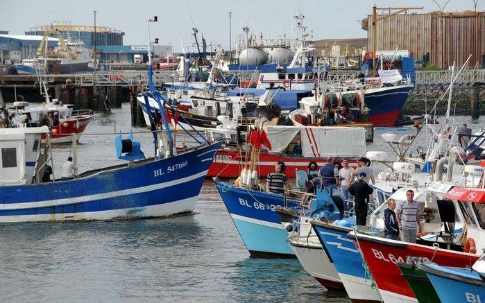 De arbeiders betogen tegen de voorgenomen privatisering van havenactiviteiten. Ze vormen slechts één groep die in zich Frankrijk wil verzetten tegen de economische hervormingen die de president lanceert. Foto EPA