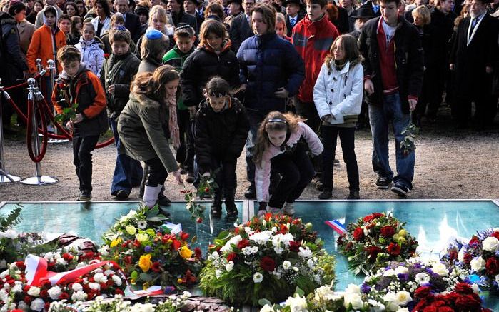 De Auschwitzherdenking vorig jaar. Foto ANP