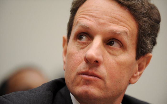 De Amerikaanse minister van Financiën Geithner. Foto EPA