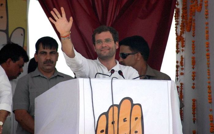 KOLKATA – Rahul Gandhi, de jongste belofte uit de Indiase familiedynastie, heeft zaterdag gezegd dat hij nee zegt als hij na de verkiezingen gevraagd wordt premier te worden van India. Foto ANP