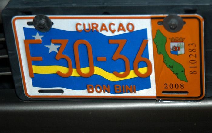 Nummerbord Curacao. - Foto ANP