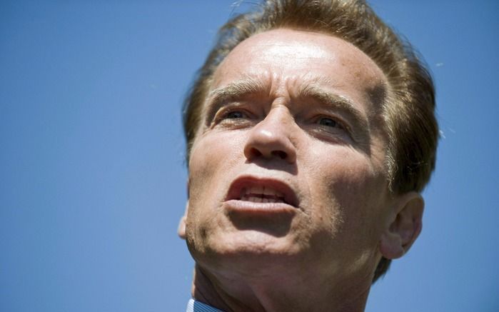 De Californische gouverneur Arnold Schwarzenegger. Foto EPA