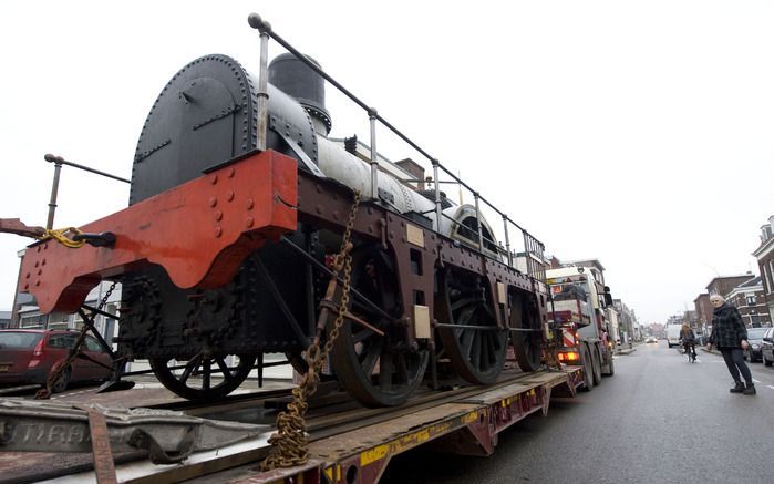 De stoomlocomotief de Arend wordt in het weekeinde van 19 en 20 september in Het Spoorwegmuseum in Utrecht op stoom gebracht. Foto ANP