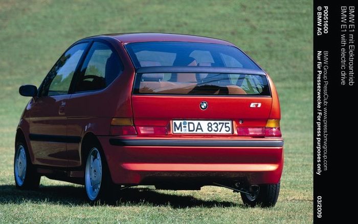 De elektrische BMW E1 uit 1991 was zijn tijd aardig vooruit. beeld BMW