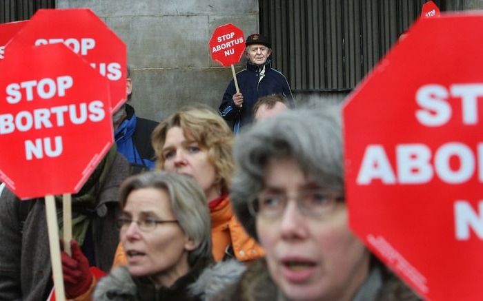 Protestmars tegen abortus. Foto ANP