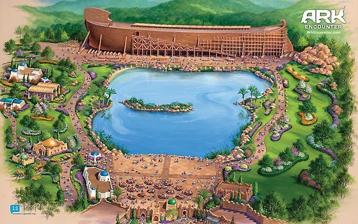 Een beeld van het themapark Ark Encounter zoals die er uit moet gaan zien. Foto RD