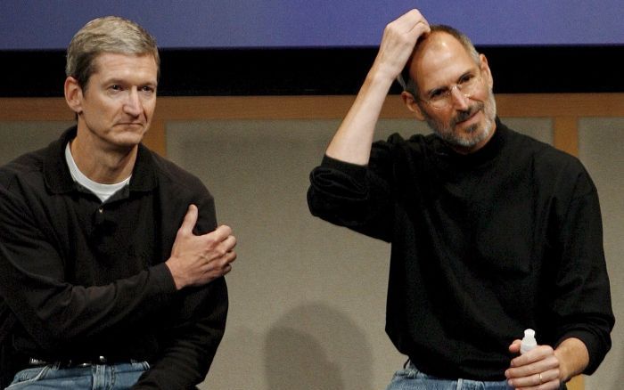 Tim Cook en Steve Jobs (Apple). Foto EPA