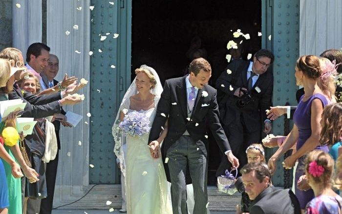 Prinses Carolina en Albert Brenninkmeijer zijn zaterdag getrouwd. Foto EPA