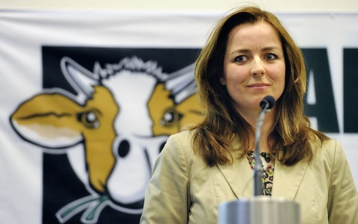 Marianne Thieme presenteert het verkiezingsprogramma van de Partij voor de Dieren. Foto ANP