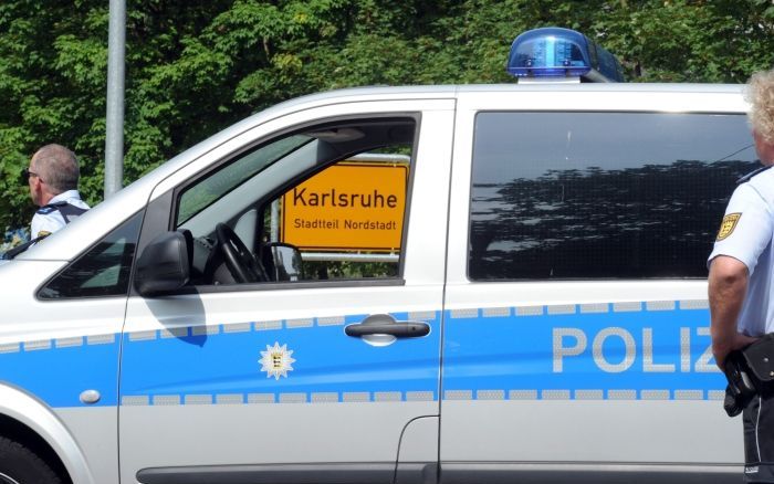 Duitse politie in Karlsruhe. Foto EPA