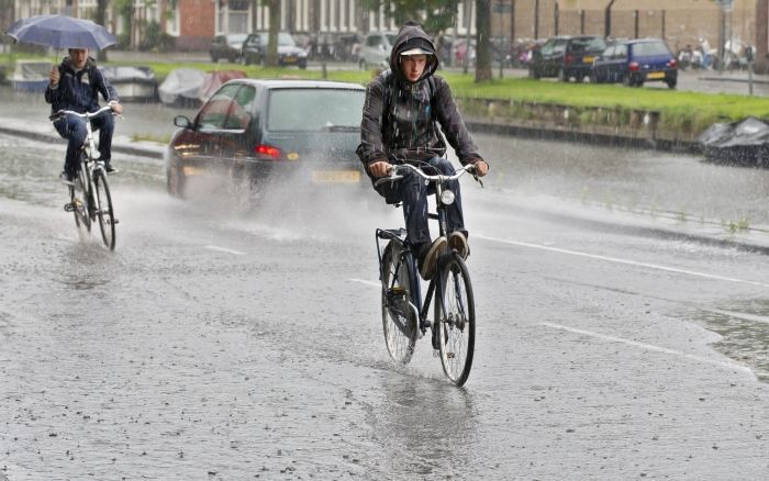 Noodweer in de zomer van 2012 in Haarlem. Foto ANP