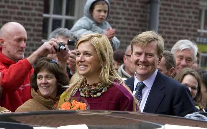 Prins Willem-Alexander met zijn vrouw. Foto ANP.