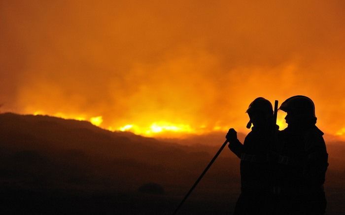 In het duingebied van Schoorl is woensdagmiddag opnieuw een grote brand uitgebroken. Foto ANP