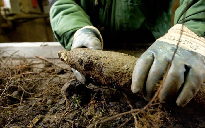 GROESBEEK – Toekomstig natuurgebied De Bruuk bij Groesbeek ligt vol met oorlogstuig uit de Tweede Wereldoorlog. Foto ANP