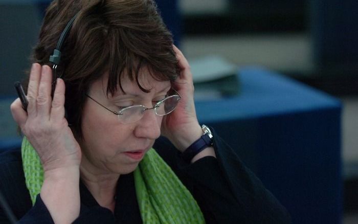 STRAATSBURG – EU–buitenlandchef Catherine Ashton heeft dinsdag in het Europees Parlement scherpe kritiek gekregen omdat ze niet meteen na de aardbeving is afgereisd naar Haïti. Foto EPA