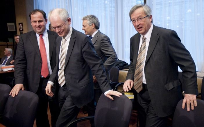 Overleg in Brussel over het reddingsplan voor Griekenland. Foto EPA