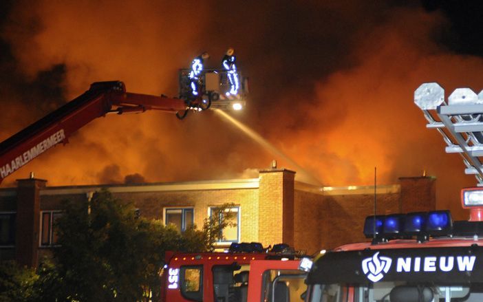 Open ruimte dak oorzaak snelle brand Hoofddorp. Foto ANP