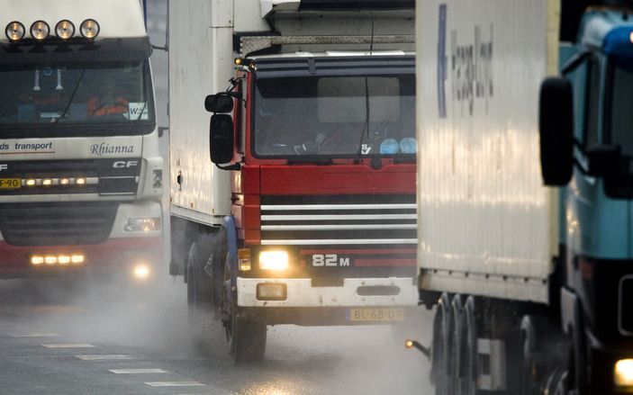 ...nadenken over richtlijnen werkweek transportsector... Foto ANP