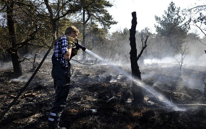 Bluswerkzaamheden bij Bergen. Foto ANP