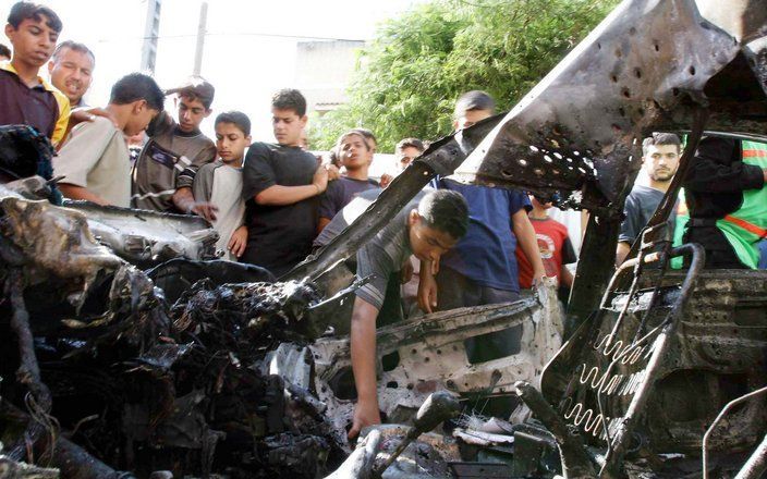 TEL AVIV – De Israëlische premier Ehud Olmert heeft donderdag gezegd dat de „oorlog” tegen Palestijnse groepen die in de Gazastrook raketten op Israël afschieten, niet zal stoppen. Foto: EPA