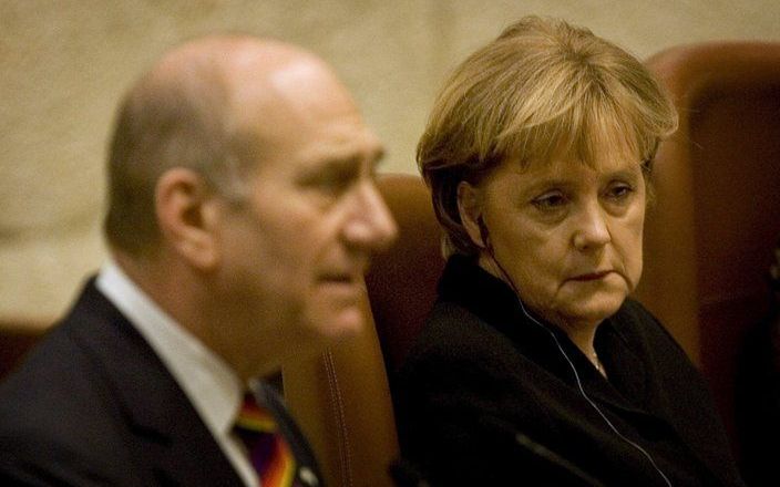 JERUZALEM (ANP) – De Duitse bondskanselier Angela Merkel heeft dinsdag als eerste buitenlandse regeringsleider het Israëlische parlement toegesproken. Foto EPA