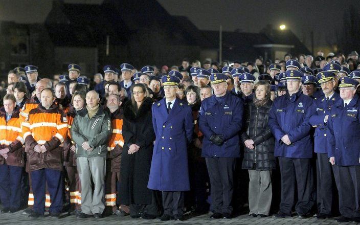 Herdenking van de slachtoffers in Sint Gilles bij Dendermonde. Foto EPA