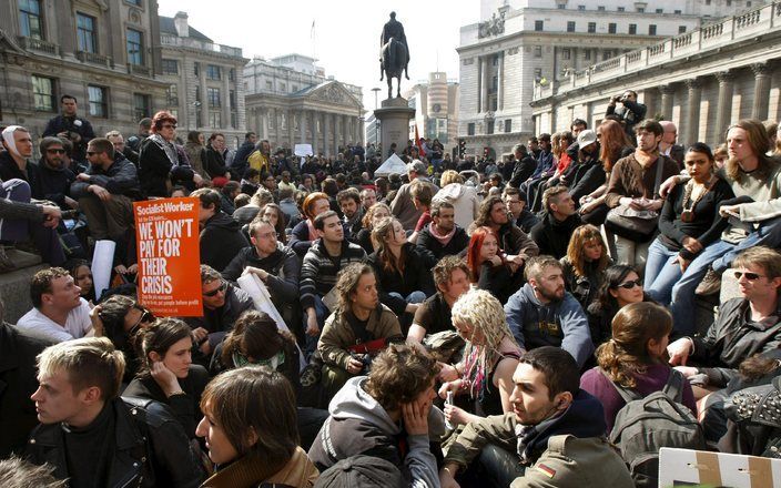 LONDEN - Protesten tegen de G20 in Londen. Foto EPA