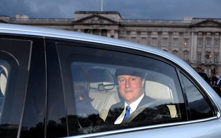 Cameron bij koningin Elizabeth. Foto EPA