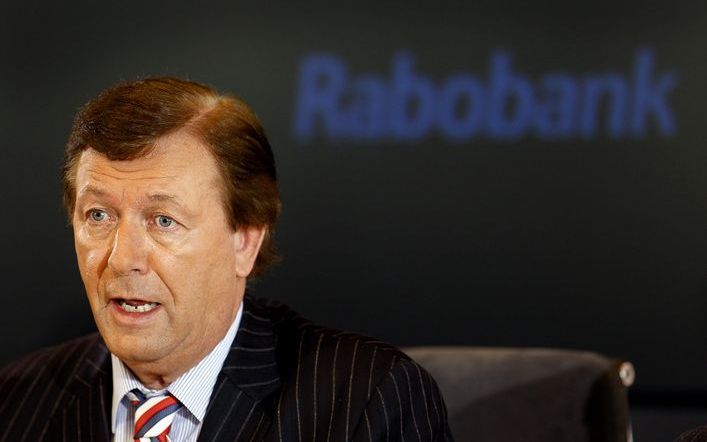 Bestuursvoorzitter Bert Heemskerk van de Rabobank adviseert het kabinet over de financiële crisis. Foto ANP