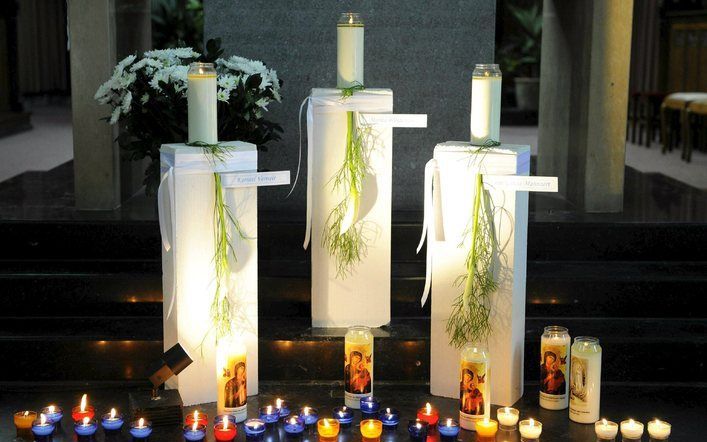 In de Sint-Gilliskerk in Dendermonde worden de doodgestoken kinderen herdacht. Foto ANP