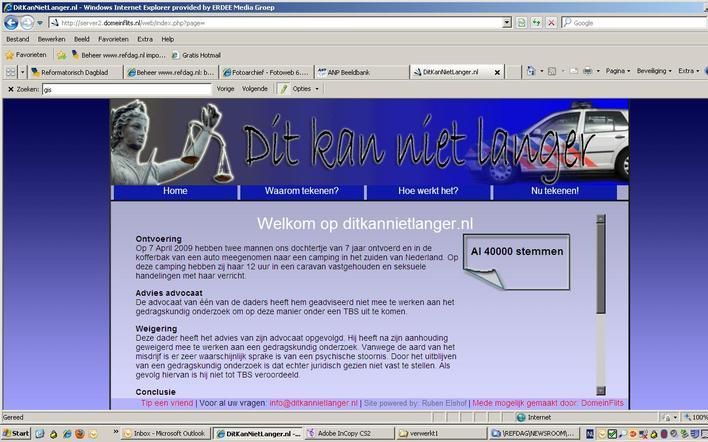 Website ditkannietlanger.nl.