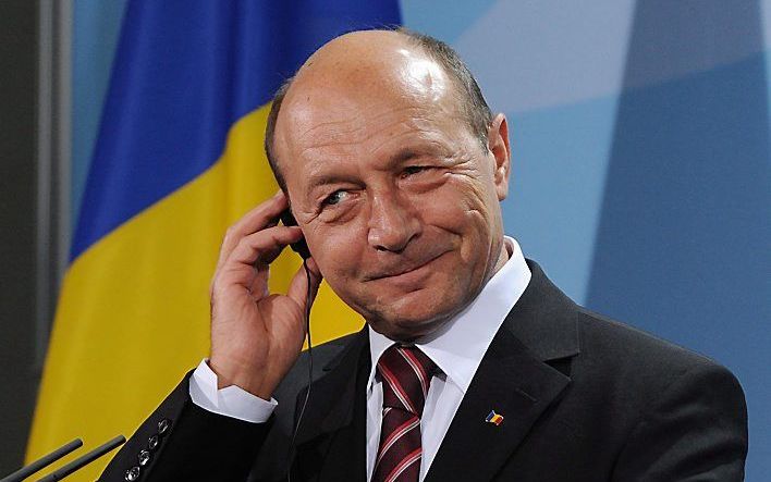 Roemeense president Basescu.  Foto EPA