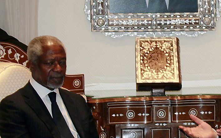 Annan in Syrië, 11 maart 2012. Foto EPA