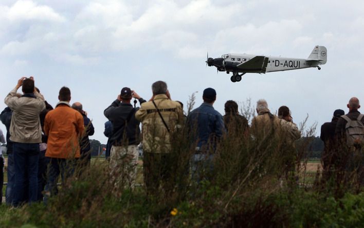 De Junkers Ju-52 is zaterdag te zien op vliegveld Lelystad. Foto ANP