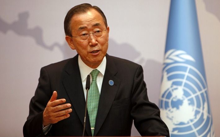 BONN - VN–secretaris–generaal Ban Ki–moon. Foto EPA